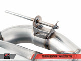 AWE TOURING EDITION AXLE BACK EXHAUST FOR BMW F3X 340I / 440I - CHROME SILVER TIPS (90MM)