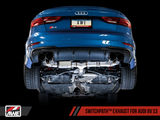 AWE TRACK EDITION EXHAUST FOR AUDI 8V S3 - 102MM WITH VALVE SIMULATORS