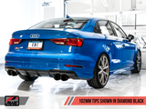 AWE TRACK EDITION EXHAUST FOR AUDI 8V S3 - 102MM WITH VALVE SIMULATORS