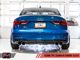 AWE TRACK EDITION EXHAUST FOR AUDI 8V S3 - 102MM WITH VALVE SIMULATORS