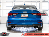 AWE TRACK EDITION EXHAUST FOR AUDI 8V S3 - 102MM WITH VALVE SIMULATORS