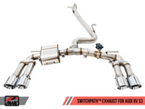 AWE TRACK EDITION EXHAUST FOR AUDI 8V S3 - 102MM WITH VALVE SIMULATORS