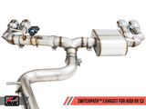 AWE TRACK EDITION EXHAUST FOR AUDI 8V S3 - 102MM WITH VALVE SIMULATORS