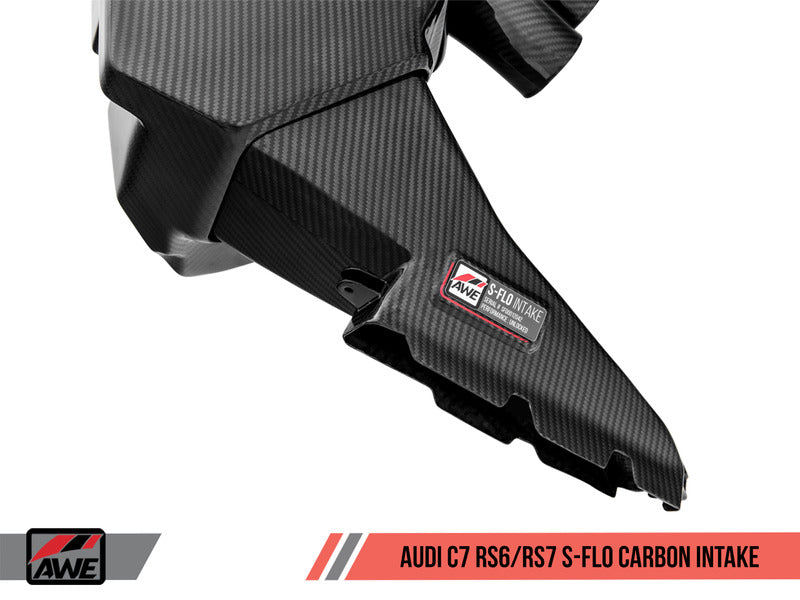 AWE S-FLO CARBON INTAKE FOR AUDI C7 RS 6 / RS 7 4.0T - CARB EO #D-832