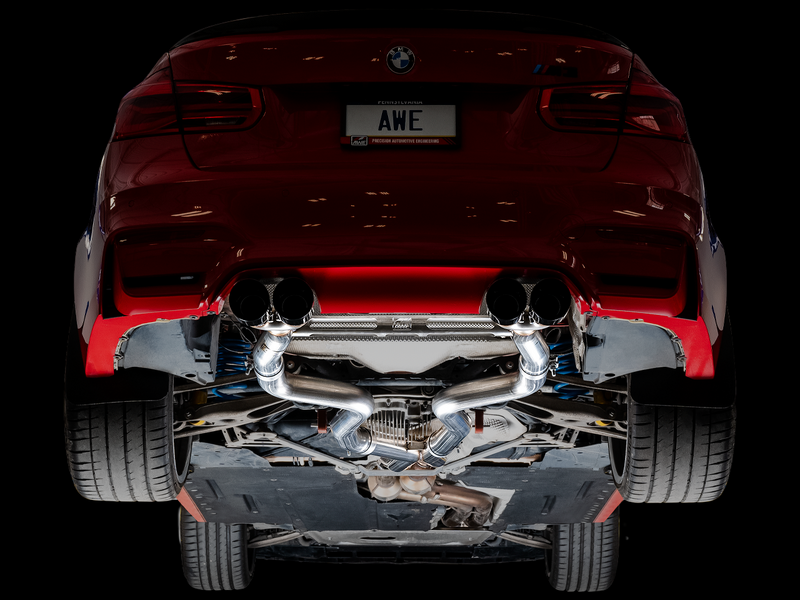 AWE TRACK EDITION CATBACK EXHAUST FOR BMW F8X M3/M4 - DIAMOND BLACK