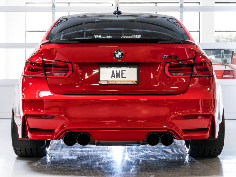 AWE TRACK EDITION CATBACK EXHAUST FOR BMW F8X M3/M4 - DIAMOND BLACK