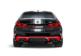 AKRAPOVIC EVOLUTION LINE (TITANIUM) - BMW F90 M5 WITH RED/WHITE LOGO